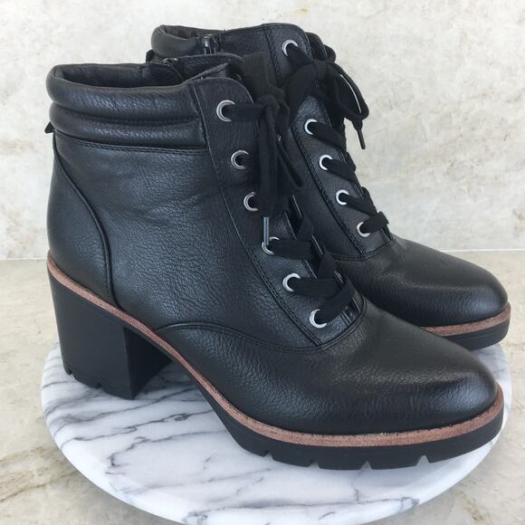 Naturalizer Black MADALINN3 Faux-Leather Booties Women's Size 9.5 - Picture 3 of 16